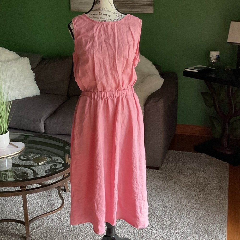 Grae Cove Chic Light Pink Midi Dress Size L